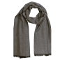 Preview: Scarf Shawl 100% Silk Flannel Jacquard Melange Grey